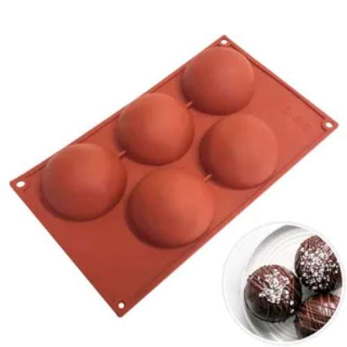 Silicone Hemisphere Mould - 5 cavities - Click Image to Close